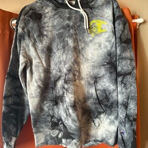 Champion Black and Gray Tie-Dye Hoodie